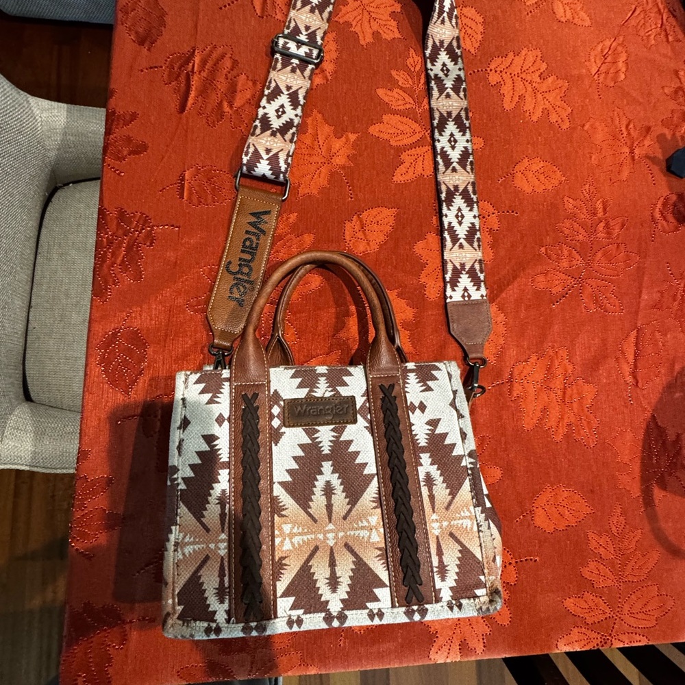 Wrangler Brown and Cream Patterned Women's Bag
